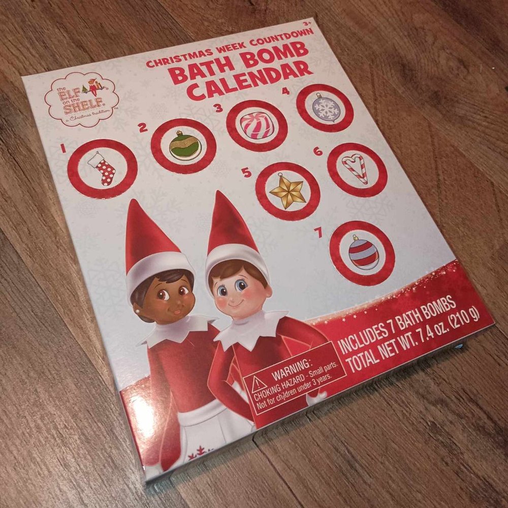 Elf On The Shelf Christmas Week Countdown Bath Bomb Advent Calendar